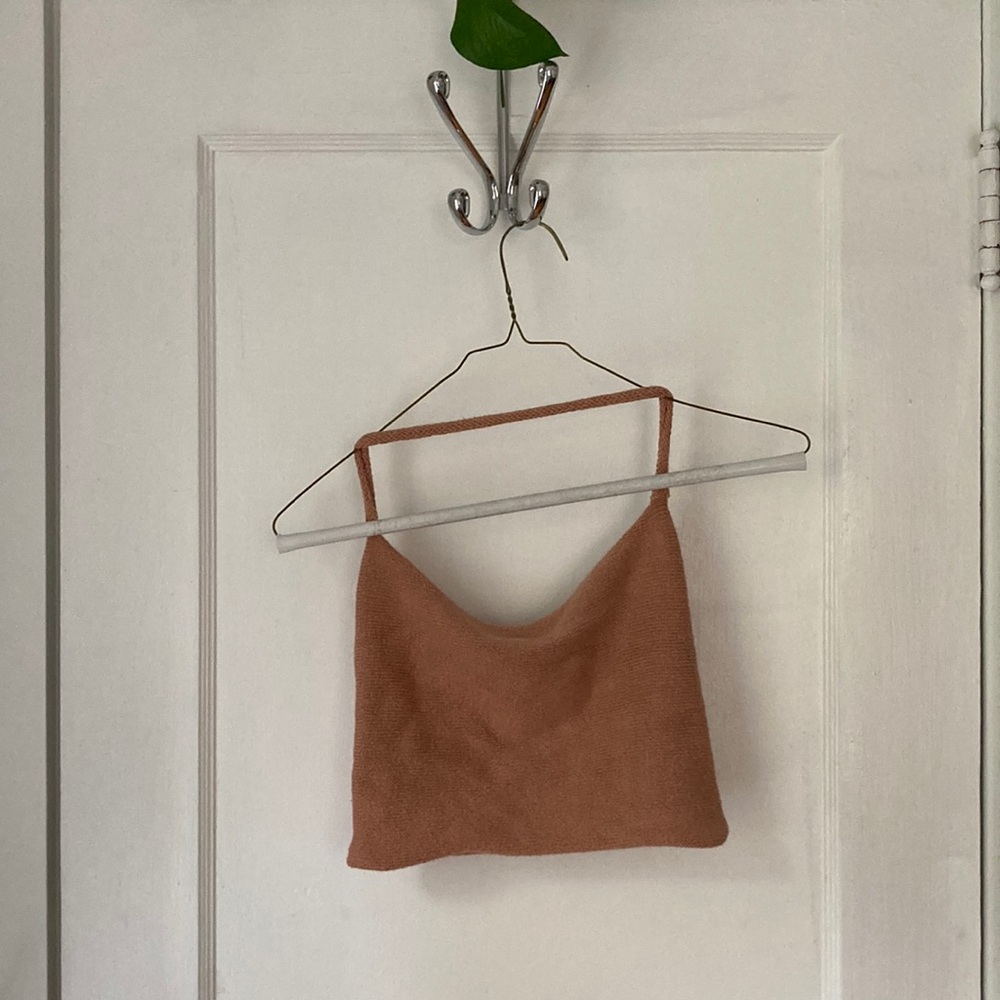 pearle knits halter top long in beige